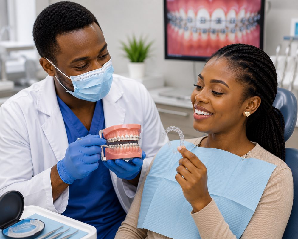 Orthodontics — teeth with braces