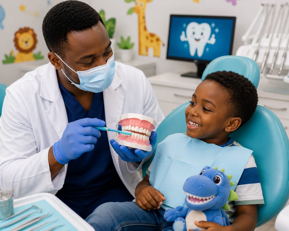 Pediatric dentistry — child at the dentist